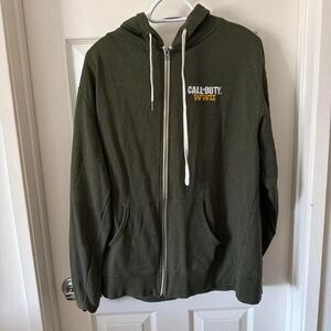 Call of Duty WWII green zip up hoodie